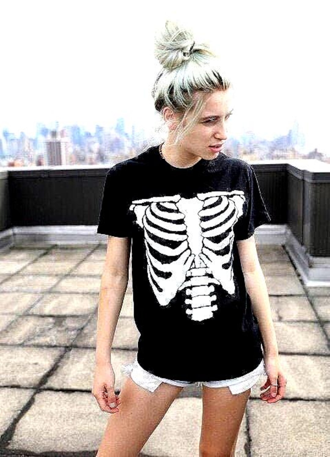 トップス L.G.B. DEAD OR ALIVE skull feather Tee Vintage 90s Dead Head Skull Blowjob glows T-shirt Size L Mens | eBay