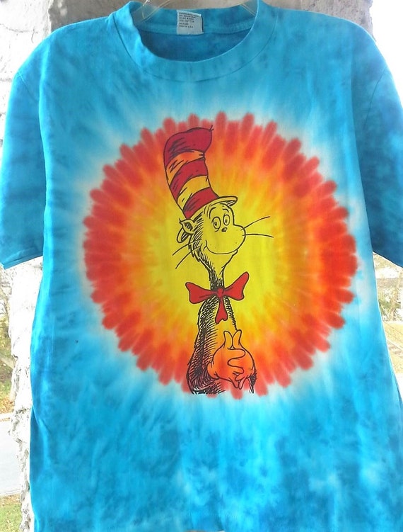 Unworn '90s CAT in the HAT Tie-Dye T-Shirt  Early… - image 5