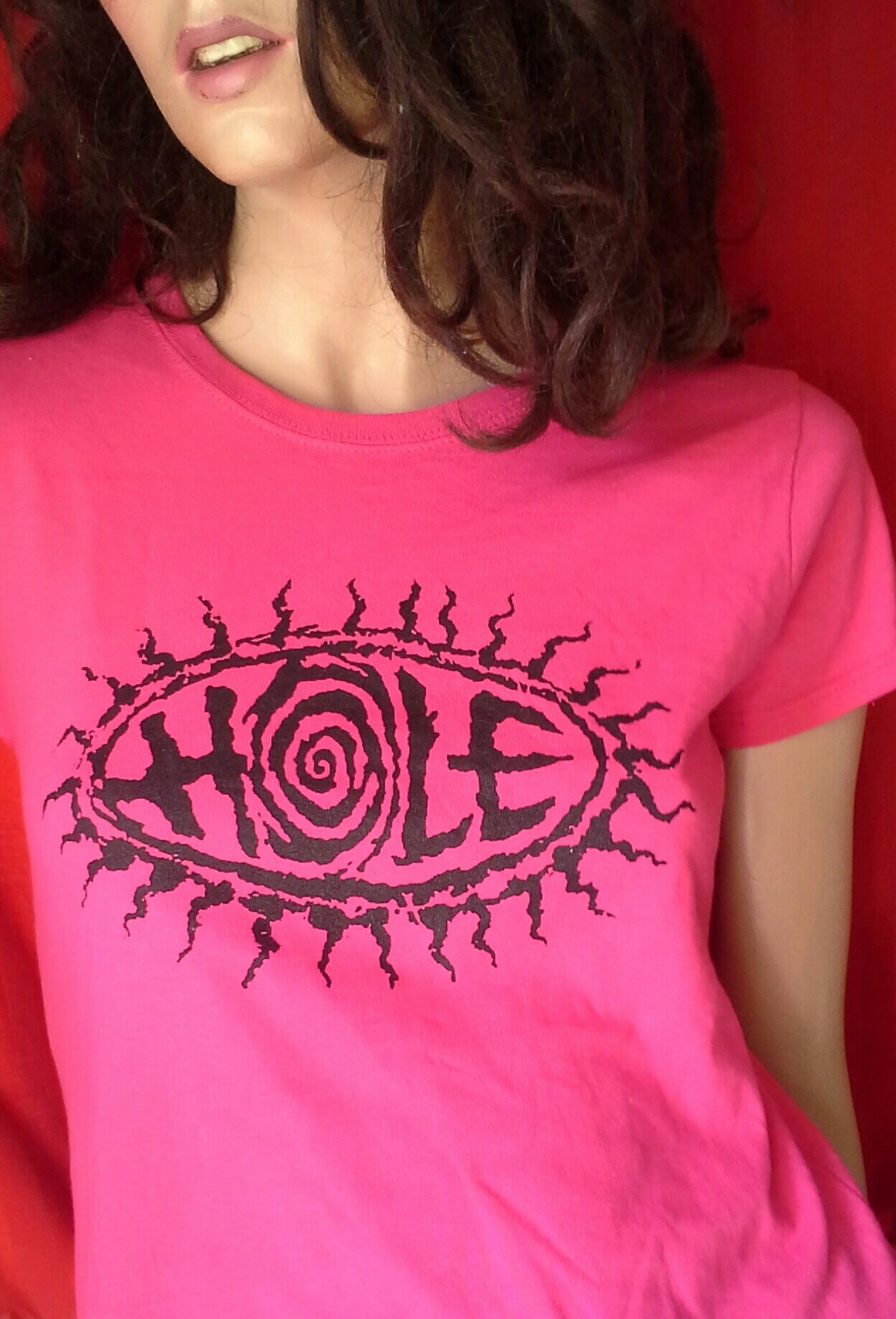 HOLE Band TShirt Or Sweatshirt White Black or Fuchsia Etsy