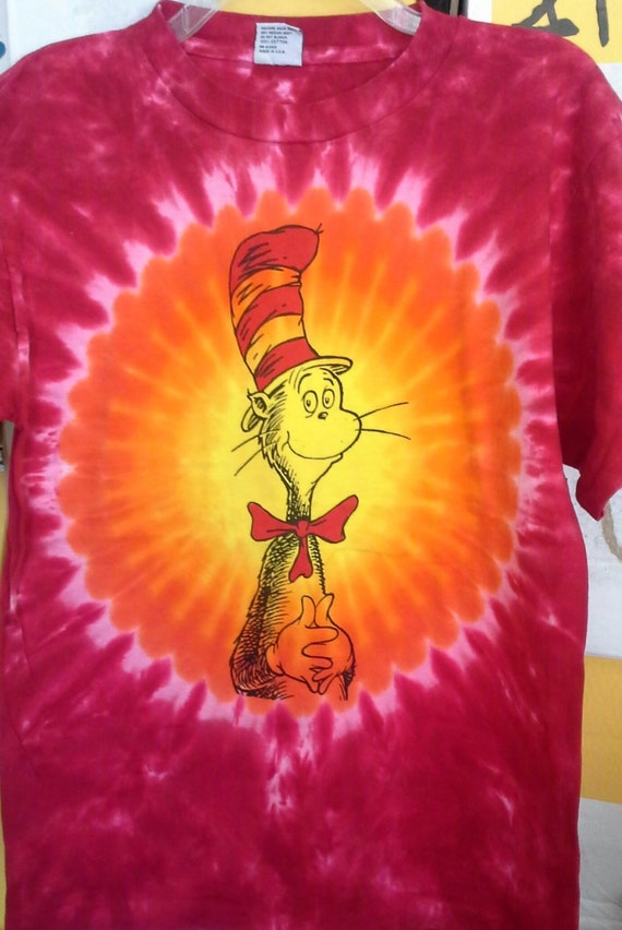 Unworn '90s CAT in the HAT Tie-Dye T-Shirt  Early… - image 1