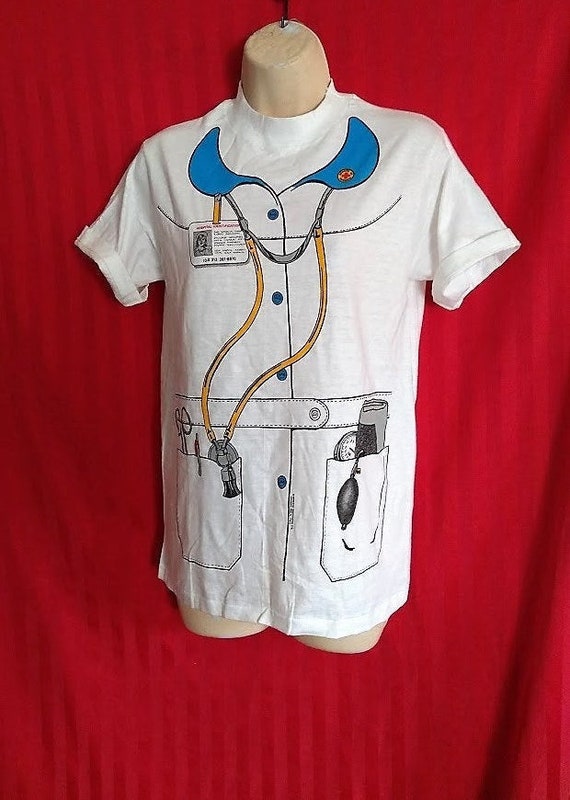 Unworn 1980 Vintage NURSE SHIRT Deadstock NOS ala 