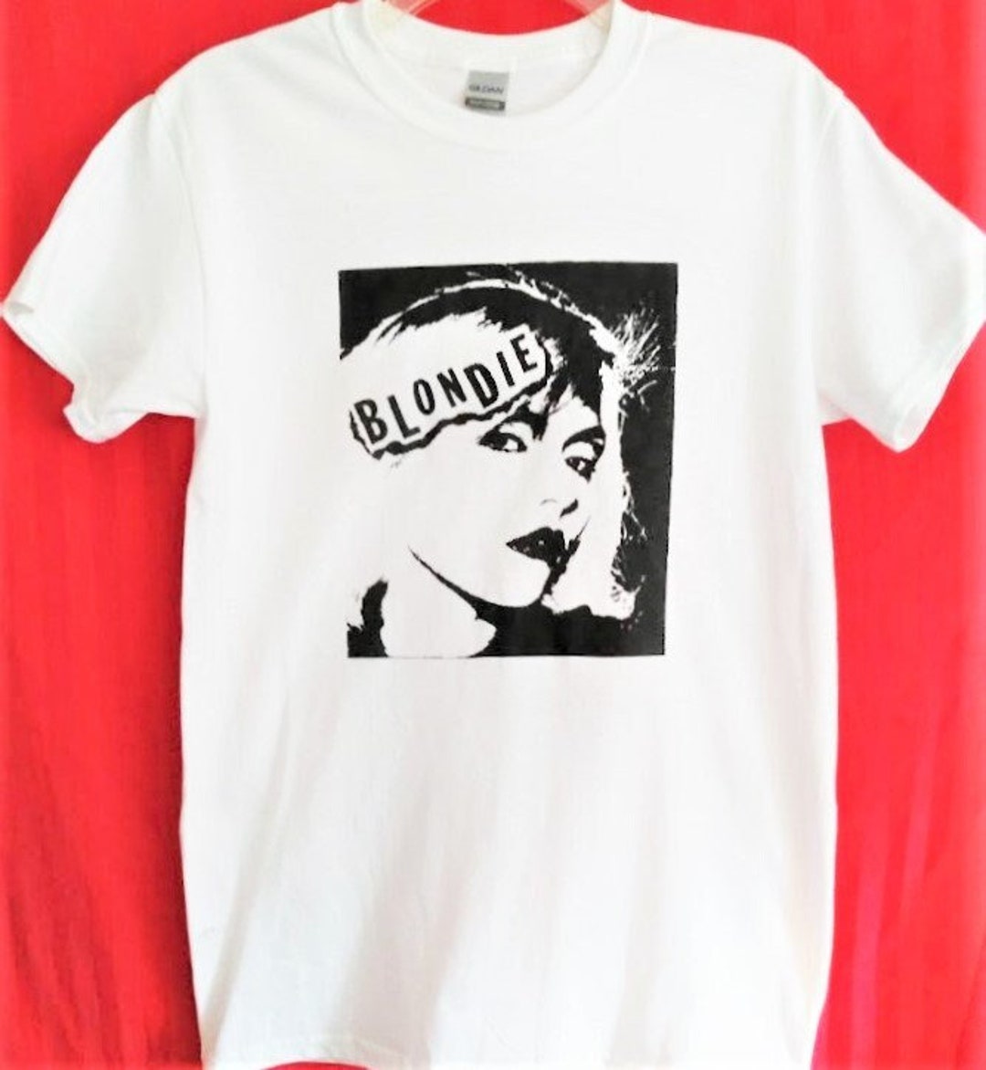 Blondie T Shirt Staredown Debbie Harry Logo Nuovo Ufficiale da Donna Skinny Fit