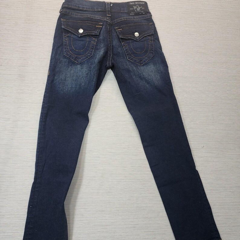 Pantalones vaqueros True Religion GENO Relaxed Slim de lavado oscuro para hombre @25 Talla 30/31 imagen 12