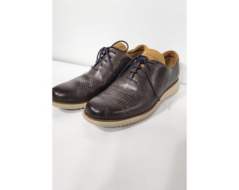 Cole Haan ZERØGRAND Brown Leather Perforated Men's Lightweight Loafers S1