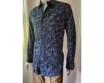 Camisa de manga larga con botones Robert Graham para hombre, modelo A17 Graf, de algodón, talla 2XL