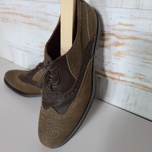 donald j pliner leather/canvas shoes sz image 4