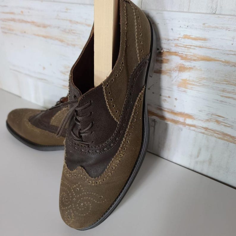 donald j pliner leather/canvas shoes sz image 4