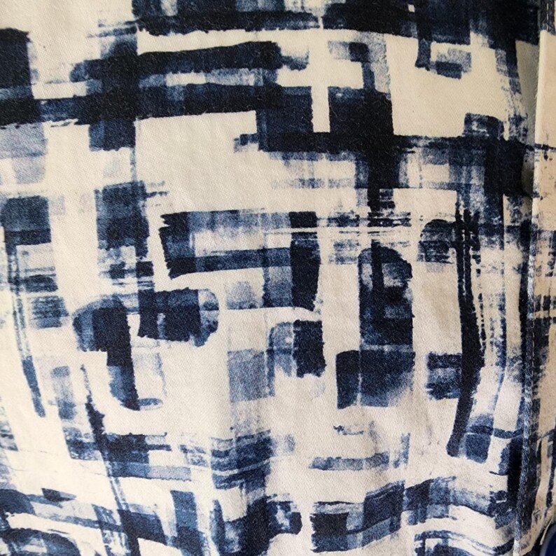 Mens Robert graham White Abstract Grid Print Short Sleeve Button Down Shirt L 27 image 5