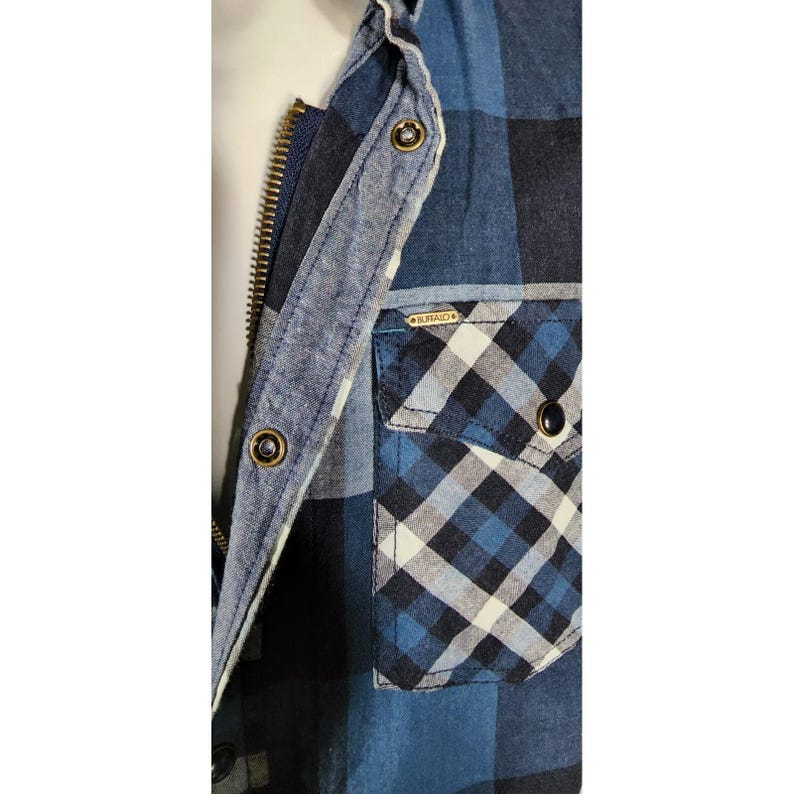 Buffalo David Bitton Shirt Men Size XL Button Up Long Sleeve Plaid @3 Zipper image 4