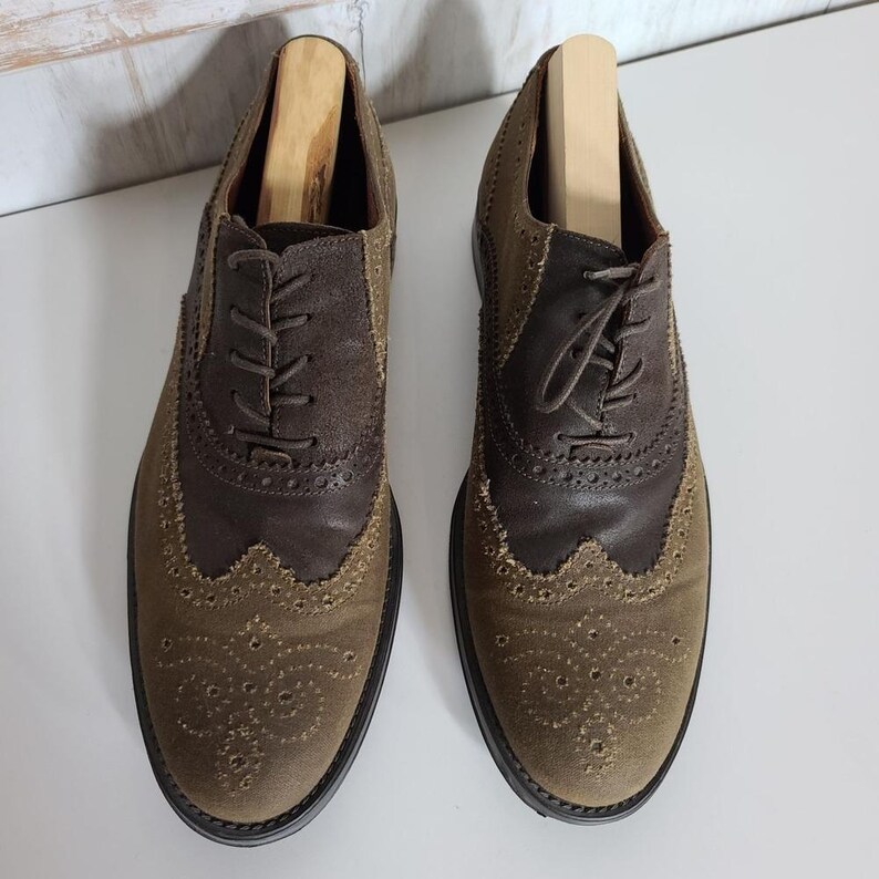 donald j pliner leather/canvas shoes sz image 3
