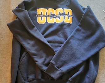 UCSD University of California San Diego Tritons Hoodie Navy Blue XL Made in USA