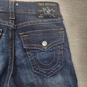 Pantalones vaqueros True Religion GENO Relaxed Slim de lavado oscuro para hombre @25 Talla 30/31 imagen 15