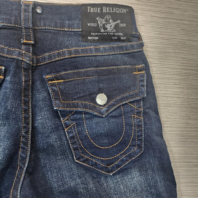 Pantalones vaqueros True Religion GENO Relaxed Slim de lavado oscuro para hombre @25 Talla 30/31 imagen 15