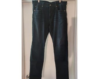 G Star Men's Raw Slim Cut A3  Button Fly Blue Jeans, Size 35/32