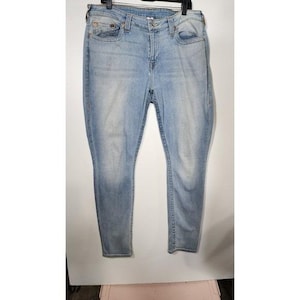 True Religion Jeans skinny Curvy" Hot Mid-Rise Super Skinny 36 X 28 a16 image 1