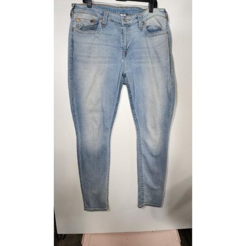 True Religion Jeans skinny Curvy" Hot Mid-Rise Super Skinny 36 X 28 a16 image 1