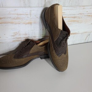donald j pliner leather/canvas shoes sz image 1
