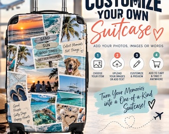 Custom Luggage with Photo, Personalized Suitcase, Custom Photo Luggage, Picture Suitcase, Personalized Travel Gift, Custom Carry On