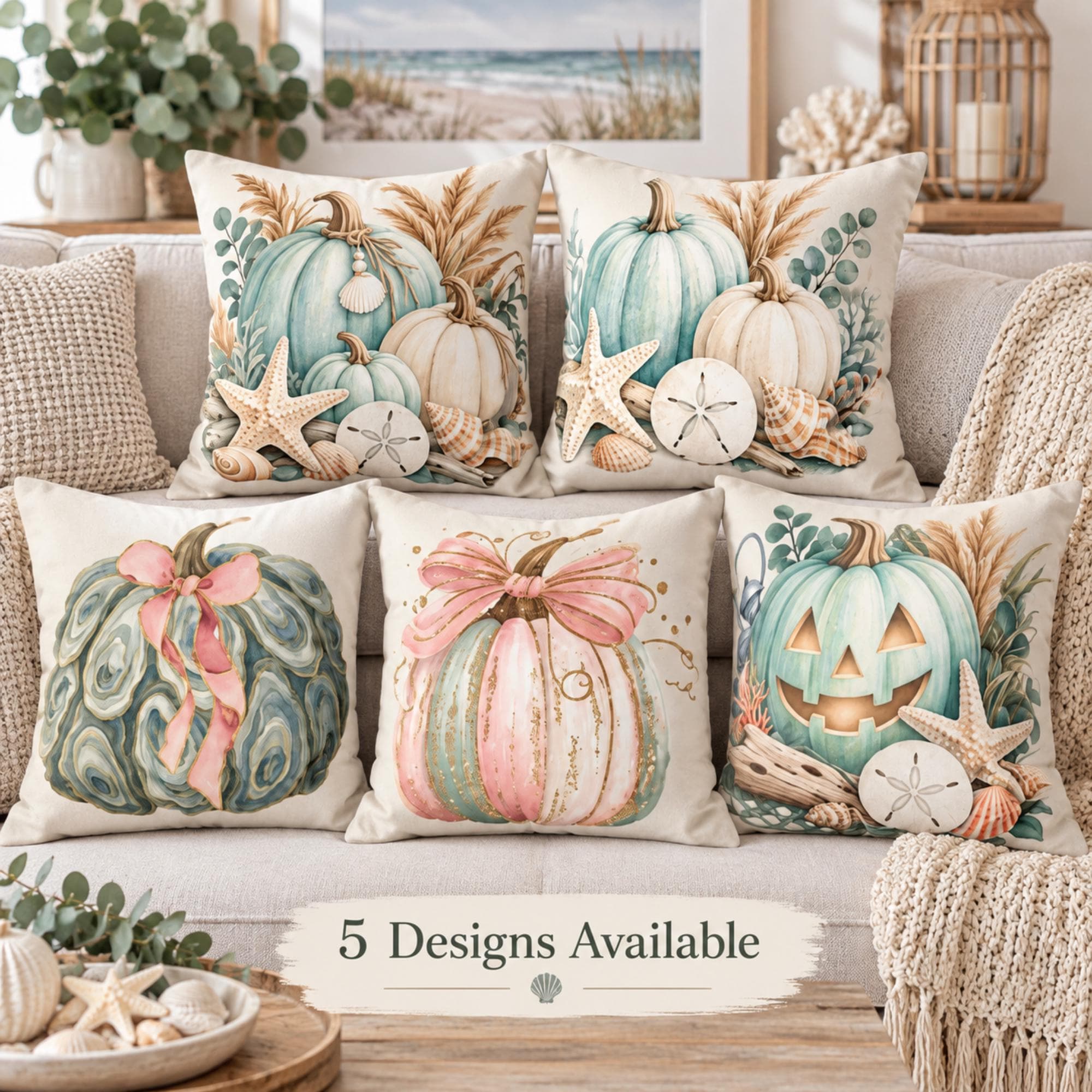 Coastal Pillow Cover - Etsy