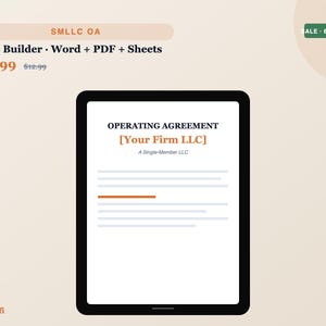 Single-Member LLC Operating Agreement Template (Word, PDF) image 4