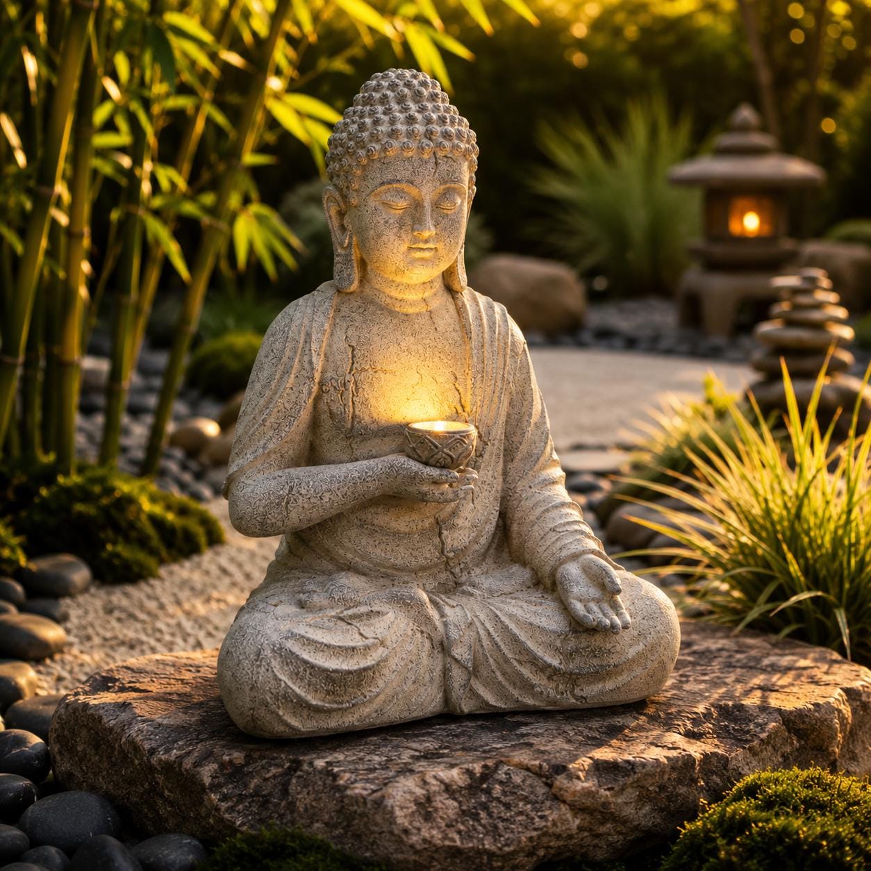 Buddha statue with light - Etsy 日本