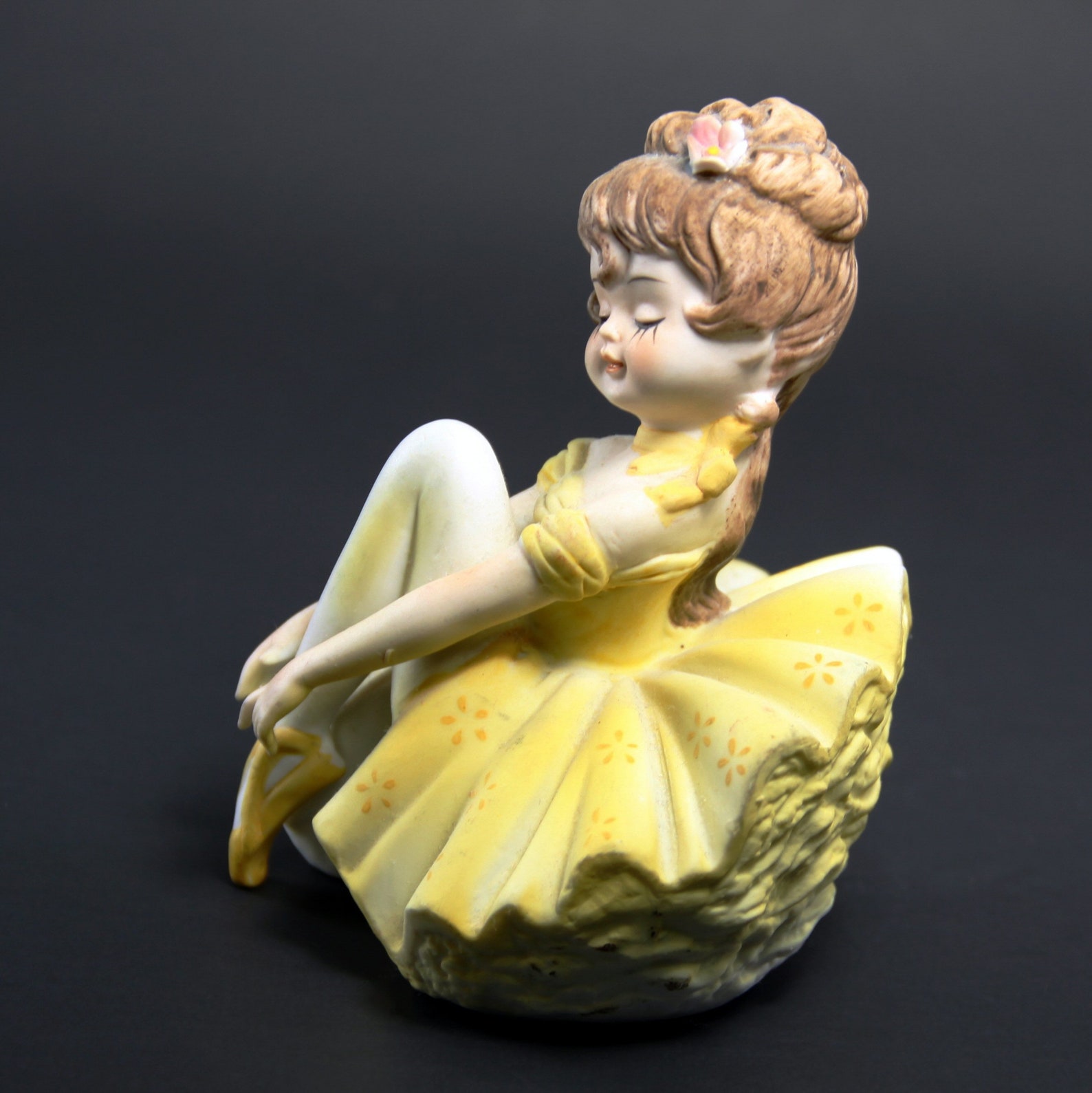 Lefton Ballerina Figurine KW4760 Vintage Bisque 1960's Etsy