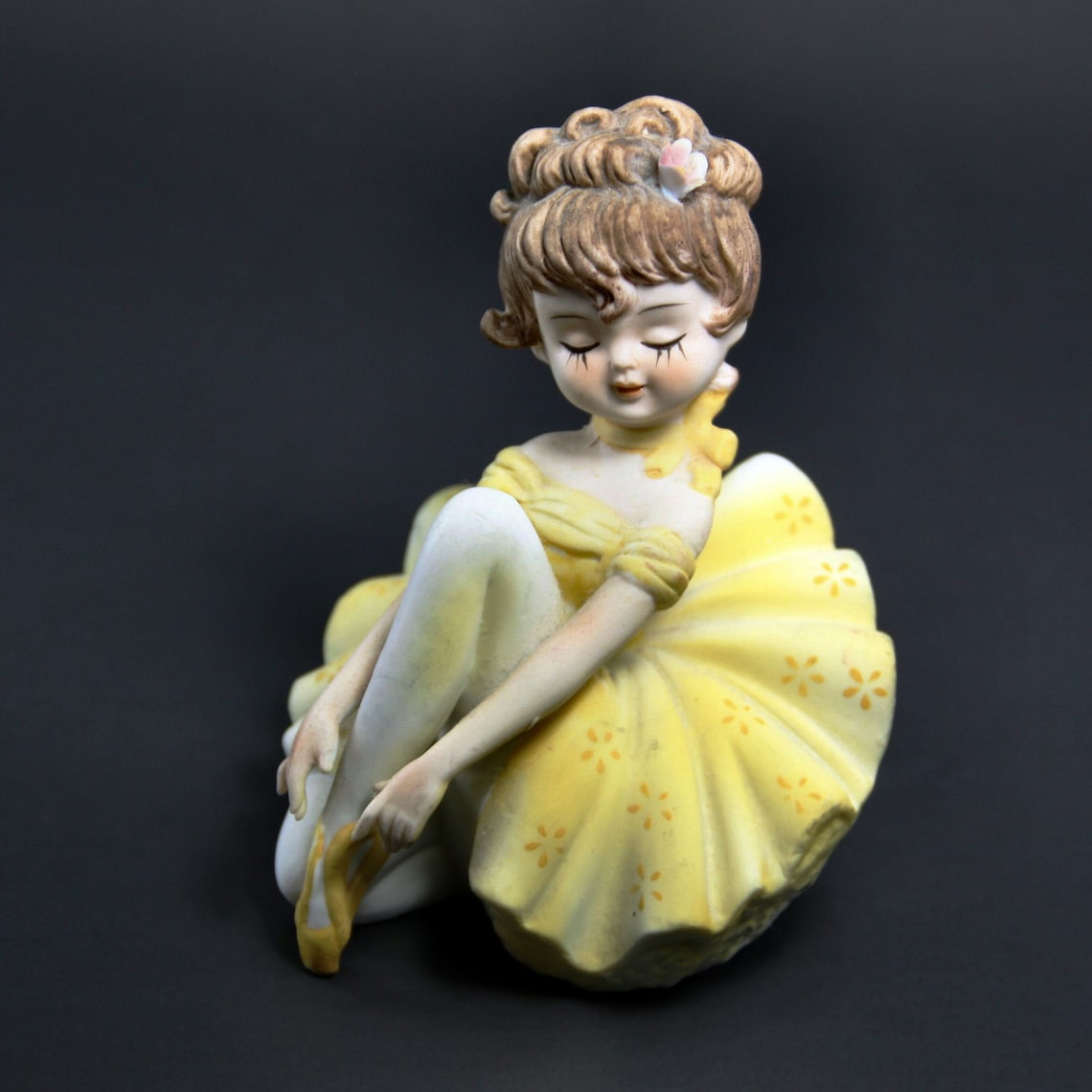 Lefton Ballerina Figurine KW4760 Vintage Bisque 1960's Etsy