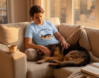 Camiseta de mezcla de Corgi dormilona / Ropa para amantes de los perros "¿Ya es hora de la siesta?"