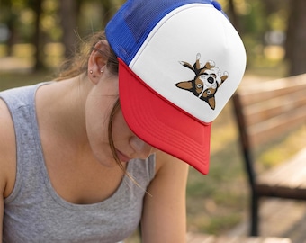 Corgi Hat with Embroidered Design | Adjustable Foam Trucker Cap