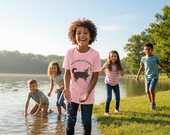 Corgi Youth Tee, Fun Kids Shirt with 'Don't Make Me Call Mom'