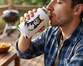 Corgi Koozie with Dog Life Design | Fun Can Cooler for Pet Lovers
