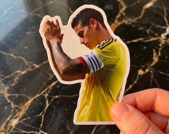 James Rodriguez Sticker, Soccer Championship Sticker, Kiss-cut Sticker, Logo Vinyl Stickers