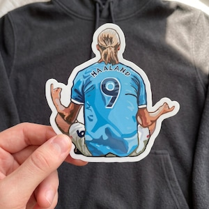Erling Haaland Soccer Football Star Sticker, Kiss-cut Sticker, Logo Vinyl Stickers