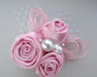 Flower Clip- Vintage Inspired Headpiece- Flower Girl Fascinator-All ages Headband Photo Prop