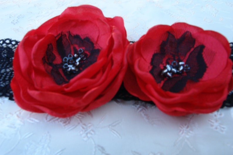 Red Poppy Brooch, Fabric Flower Brooch, Red Flower Pin, Satin Flower Poppies, Holiday Fashion Accessories Women Gift image 3