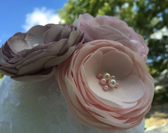 Blush Pink Bridal Hair Flower, Pearl, Flower, Hair Clip, Bridal Hair Accessories, Wedding Hair