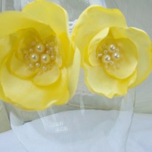 Bridal Hair Clip Yellow Flower Hair Fascinator Bridal Headpiece Wedding  Accessories Bridesmaid Floral Clip Bridal Hair Accessories Brooch