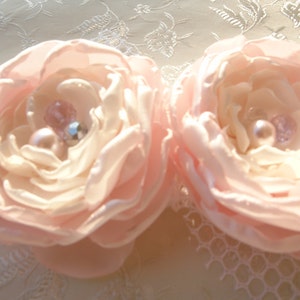 Sweet Vintage Inspired Soft Pink Color Bridal Flower Clips Baby Headband-All ages Headband Photo Prop