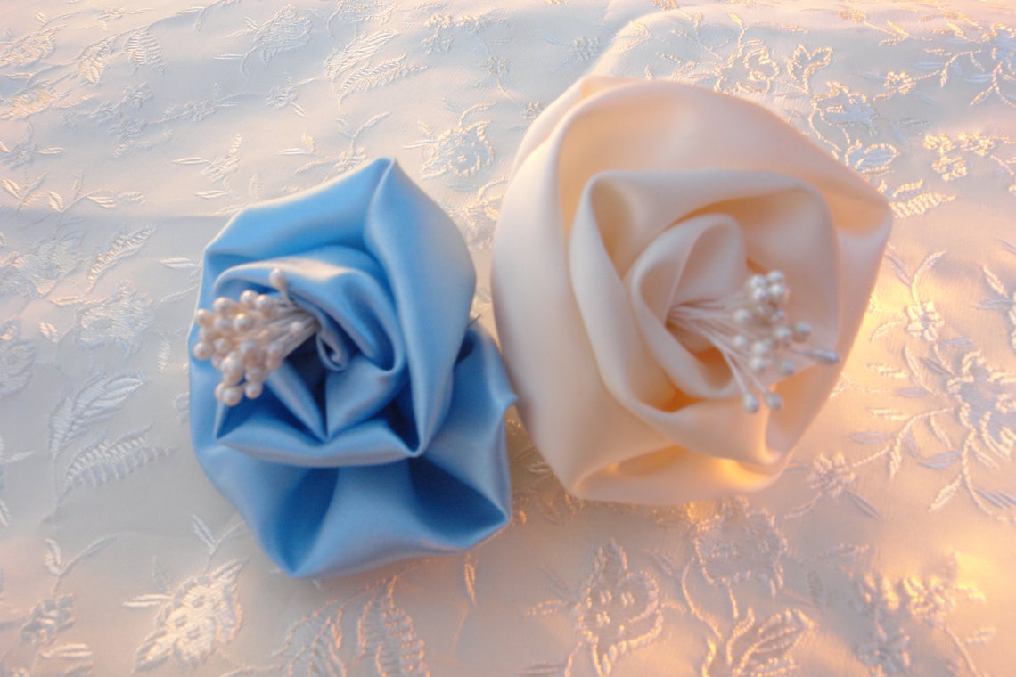 Ivory Wedding Flower Hair Clip White Bridal Flower Etsy