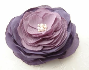 Lilac Flower Clip- Hair Fascinator Bridal Headpiece Wedding Hair Flower Accessories Bridesmaid Gift Floral Clip Bridal Hair Accessory Brooch