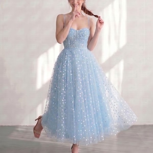 embellished corset tulle skirt midi dress Off-Shoulder Printed Euro Tulle Corset Midi Dress