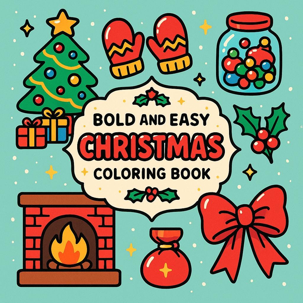 40 Candy Cane Crafts Kids Will Love 36 59 Easy Christmas Coloring Pages Bundle, Bold Holiday Coloring Book,…