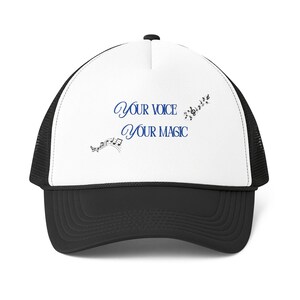 Music Notes Trucker Cap | Your Voice Your Magic Typography Hat image 6