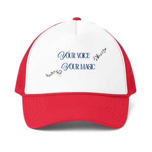 Music Notes Trucker Cap | Your Voice Your Magic Typography Hat image 4