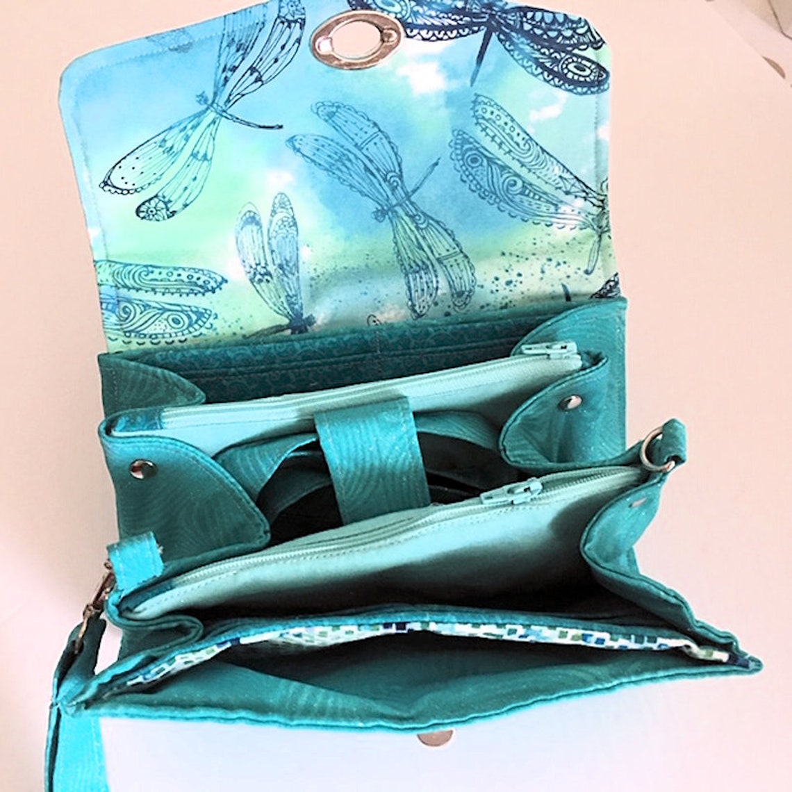 Dragonfly Necessary Clutch Wallet Fabulous Handmade Gift Etsy