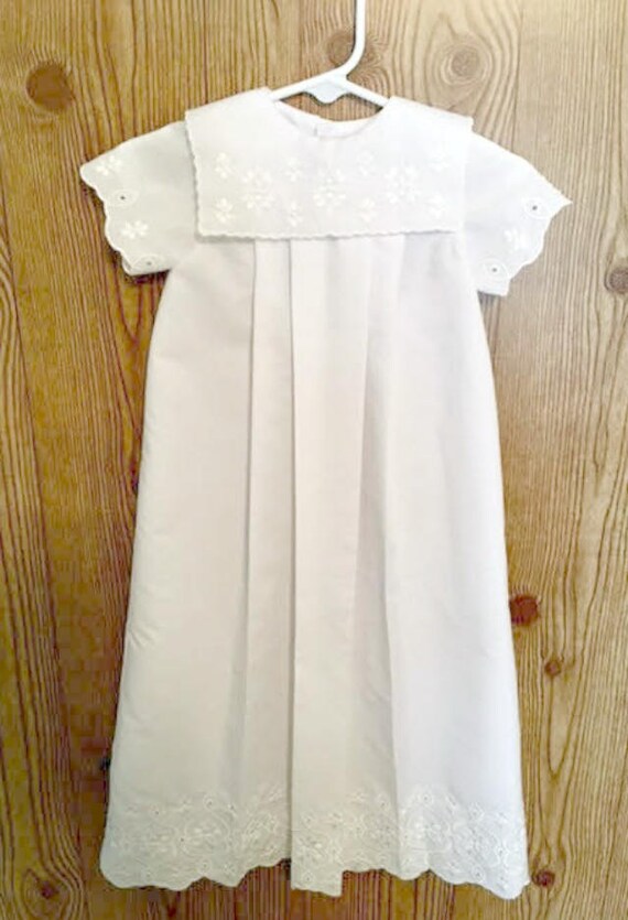 eyelet christening gown