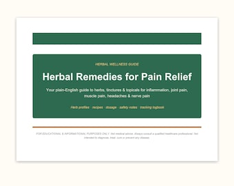 Herbal Wellness Guide — Joint and Muscle Comfort | Turmeric Devil's Claw White Willow | Topical & Internal Reference | Instant PDF