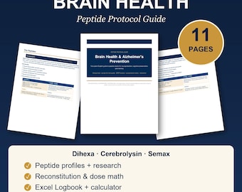 Brain Health Peptide Protocols Guide | Dihexa, Cerebrolysin, Semax Reference (PDF)