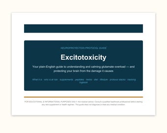 Peptide Protocol Guide — Neuroprotection & Brain Balance | Semax Selank Cerebrolysin | Research Reference + Excel Logbook | Instant PDF