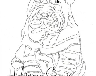 Ebook Love Dogs Coloring Book For Adults Vol 1 Coloring Etsy